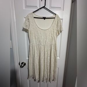 Torrid White Lace Skater Dress
